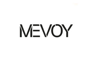 Logo Mevoy, foulard in seta impreziositi da un gioiello. Progettazione grafica: Luca Bossi